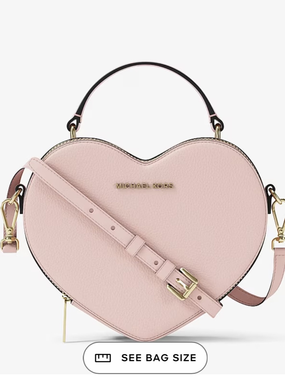 Michael Kors Blush Pink Heart Mini Crossbody